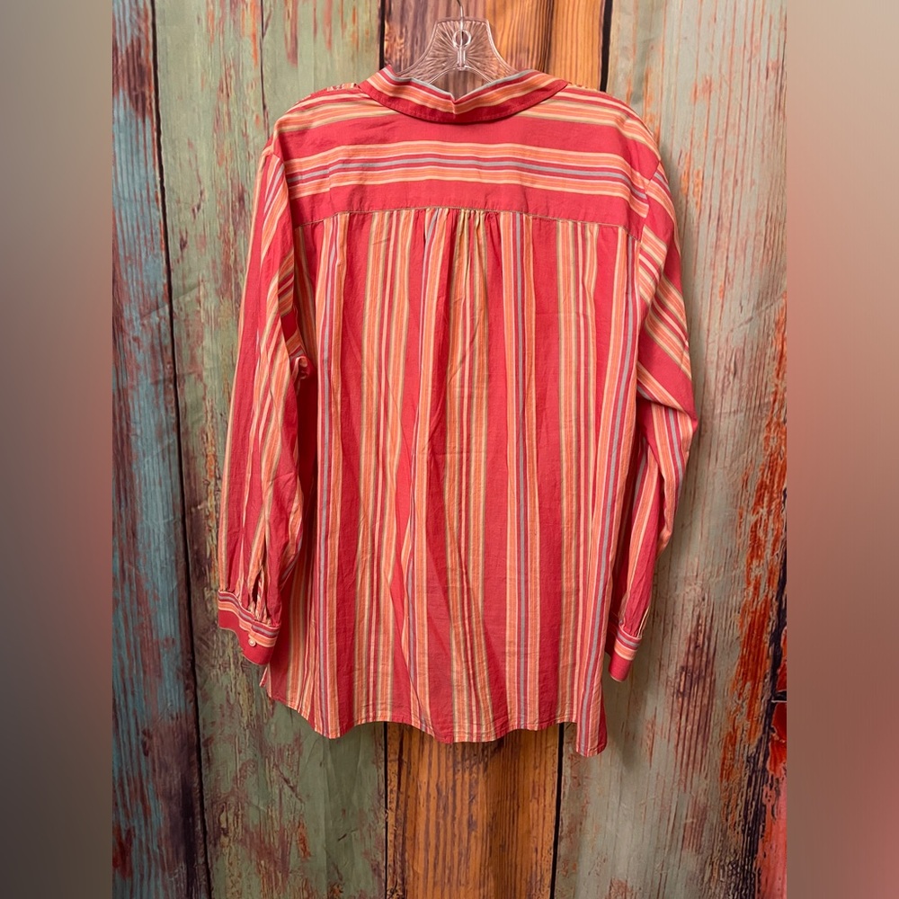 Women’s 1X Ralph Lauren L/S Striped Blouse